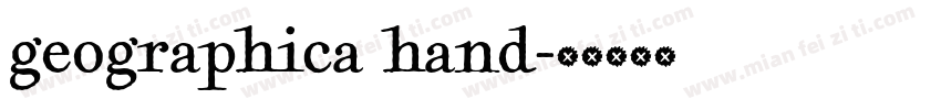 geographica hand字体转换